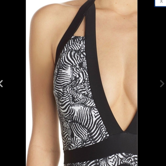 NEW Ted Baker Meirian Zebra Print Halter One-Piece Swimsuit [SZ 3‎ in TB] - Picture 6 of 7